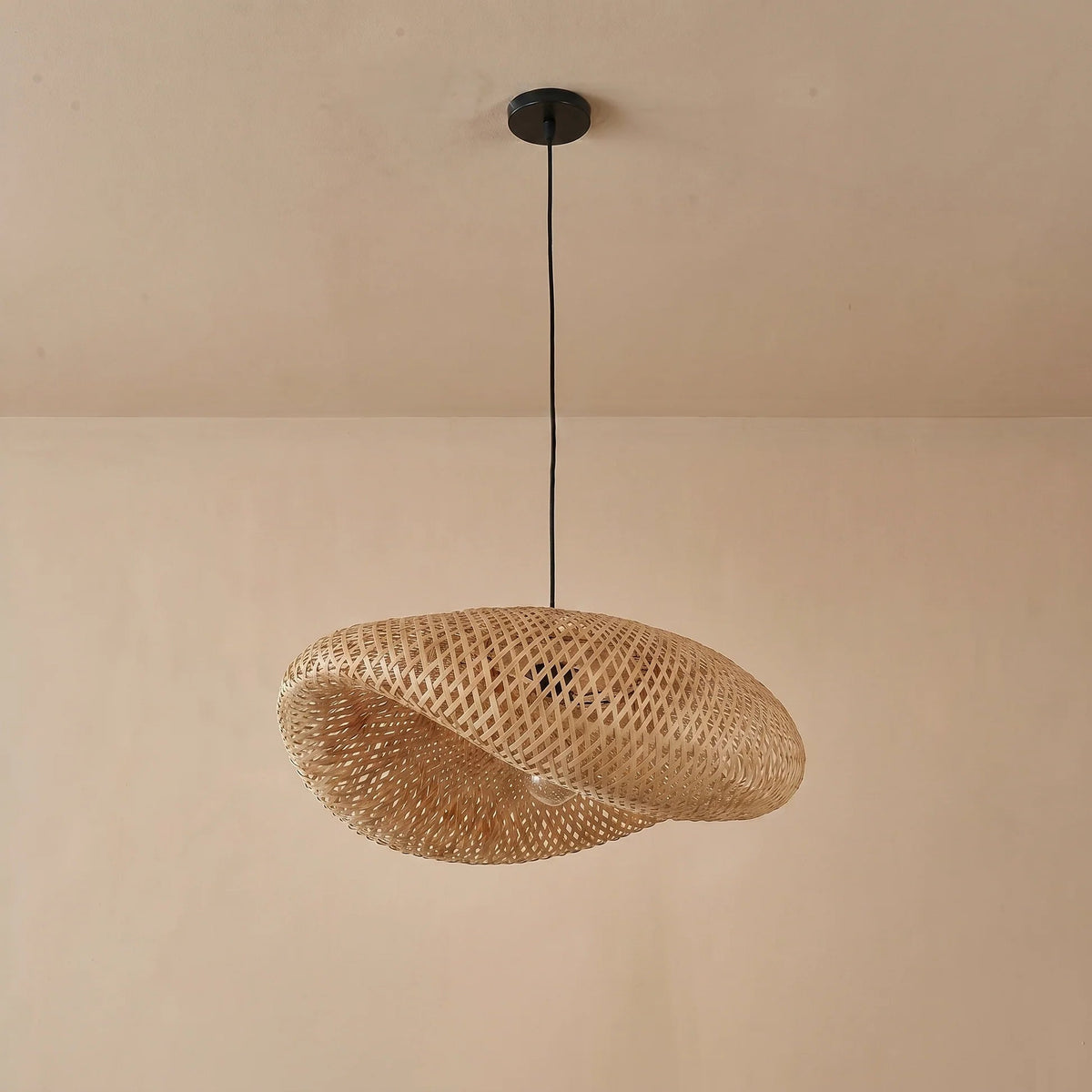 Bamboo Pendant Light – Natural Woven Hanging Lighting