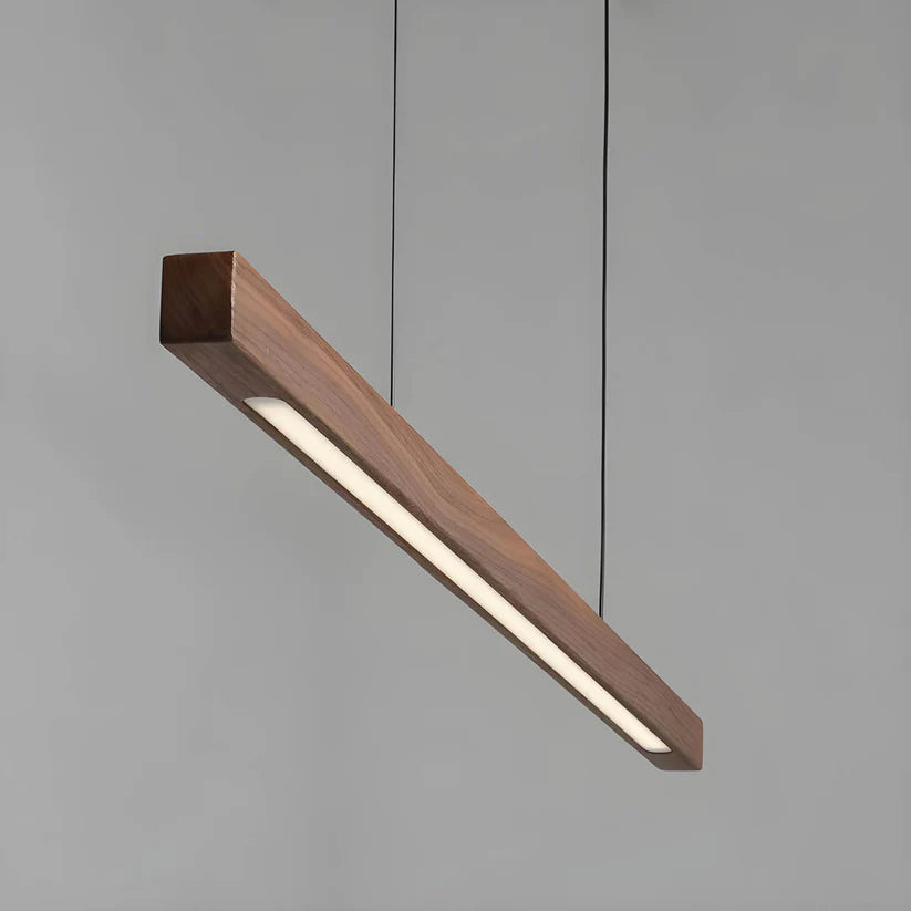 Gindo Bar Kitchen Pendant Light – Modern Linear Wooden Lighting
