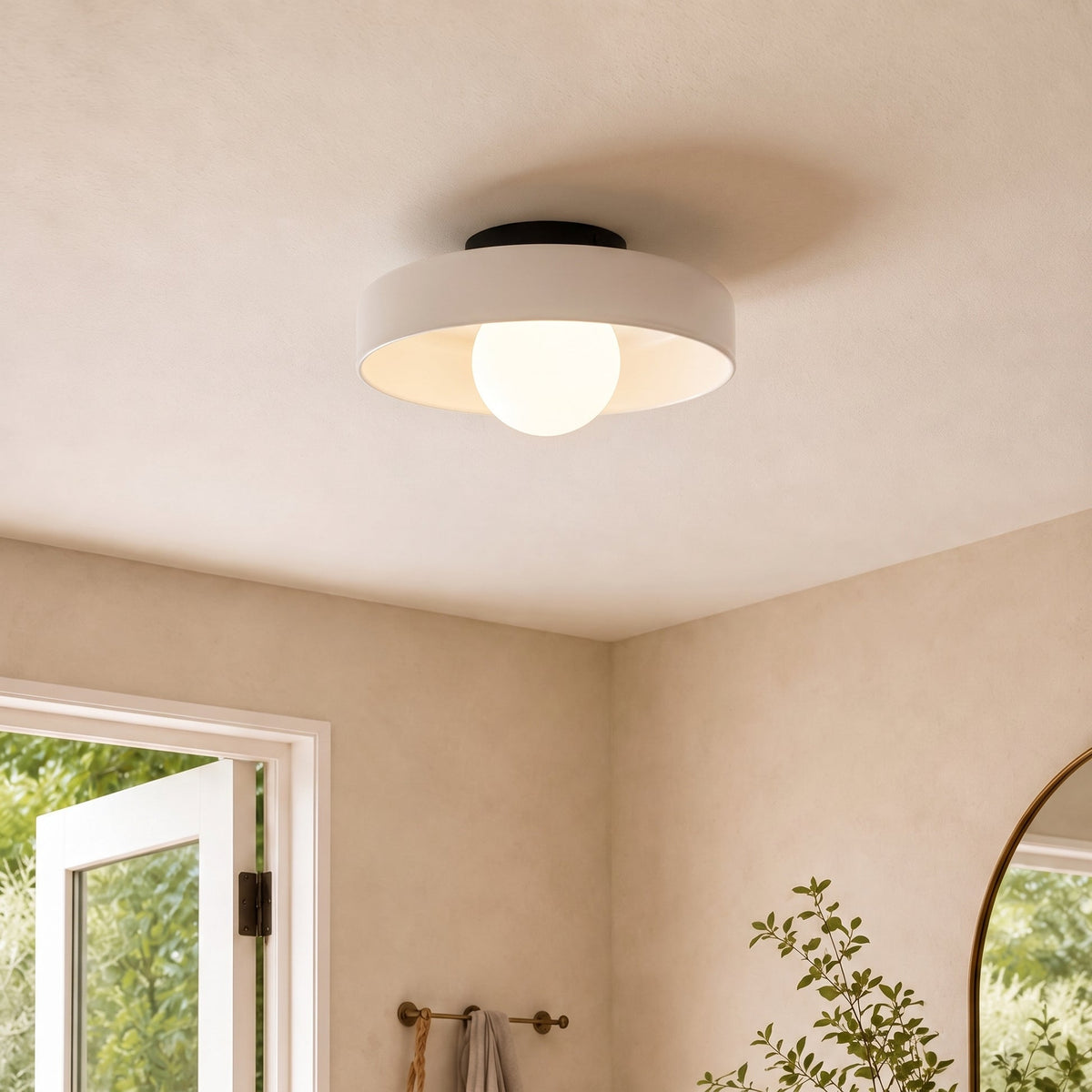 Bauhaus Glass Ceiling Light – Colorful Globe Lighting