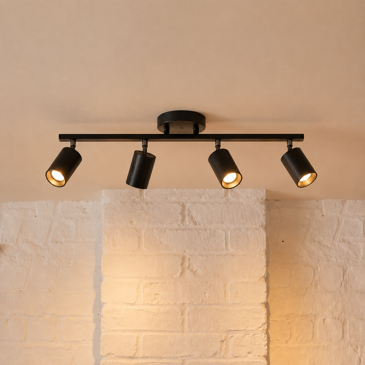 Modern 4-Head Ceiling Spotlight – Adjustable LED Track Lighting