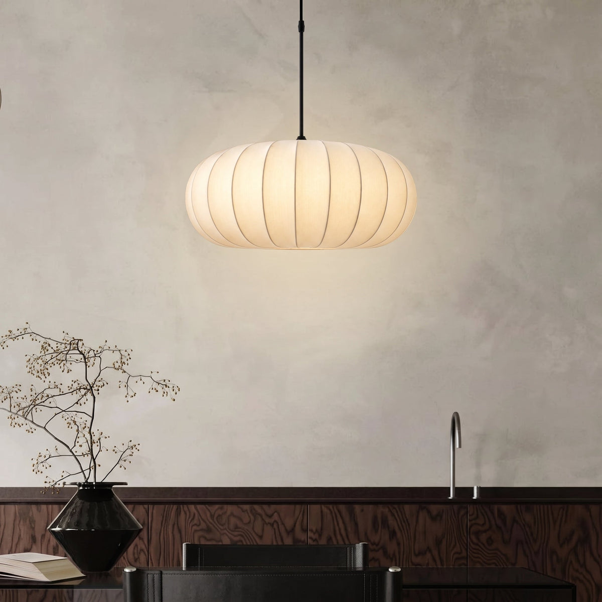 Verona Silk Pendant Light – Elegant Modern Hanging Lighting