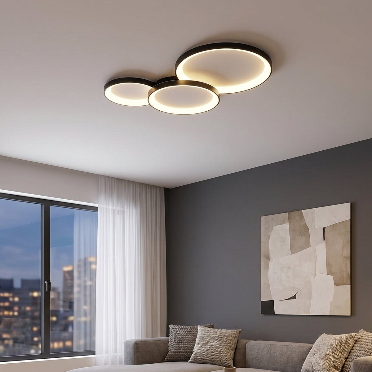 Minimalist Circular LED Ceiling Light – Modern Flush Mount Lighting