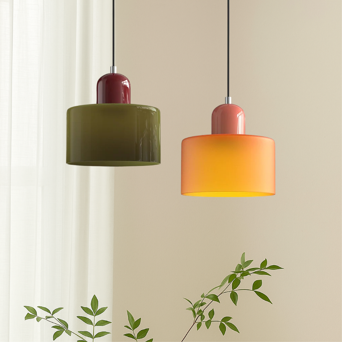 Creative Bauhaus Pendant Light – Colorful Retro Glass Lighting