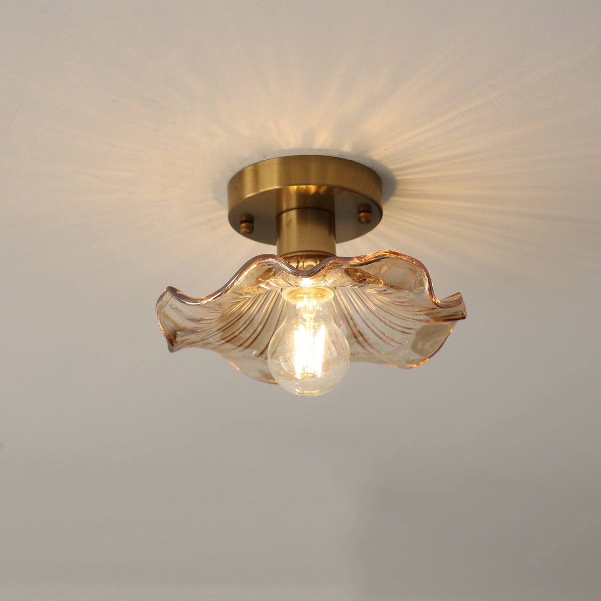 Hibiscus Ceiling Light – Elegant Floral Glass Lighting
