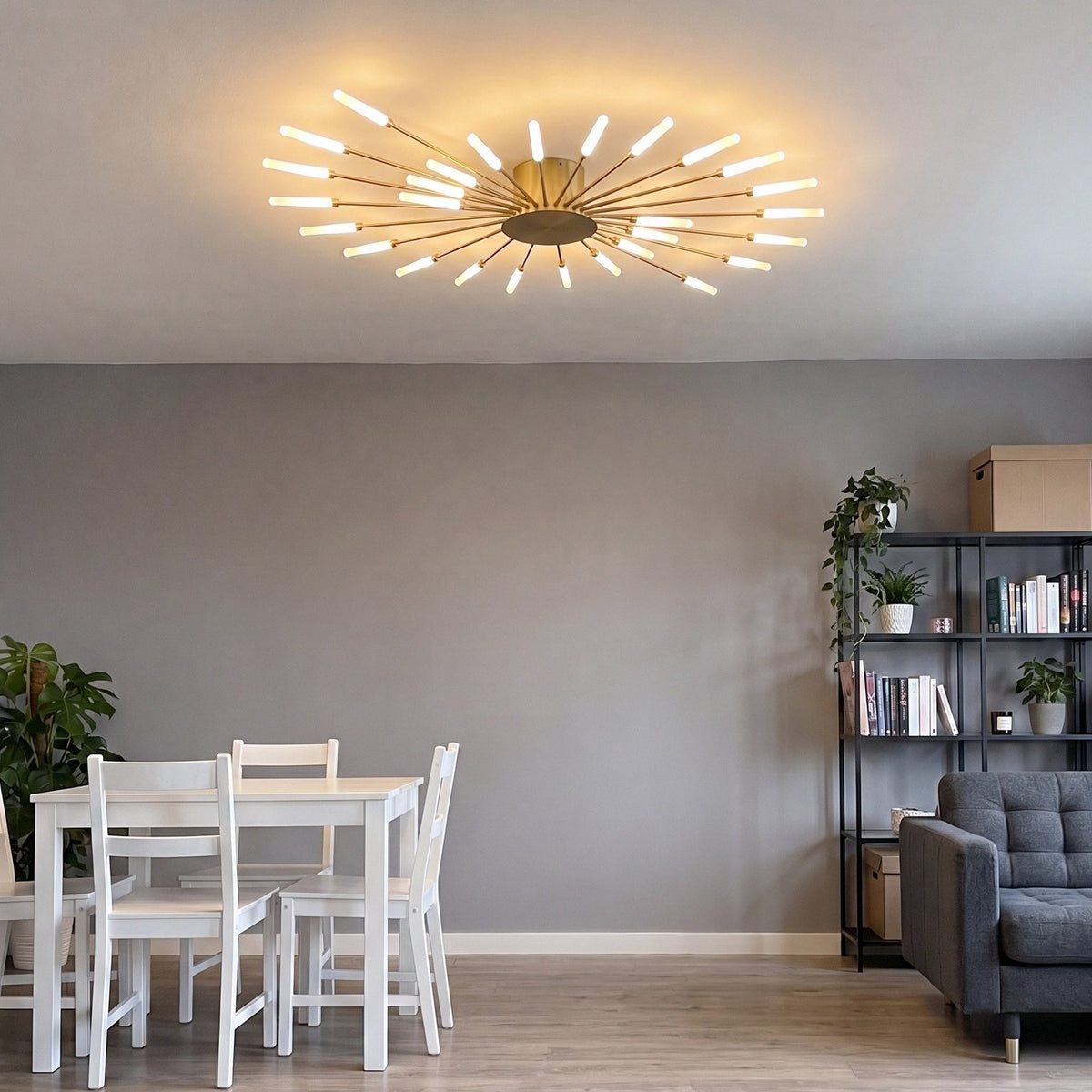 Sunburst LED Ceiling Light – Contemporary Starburst Lighting