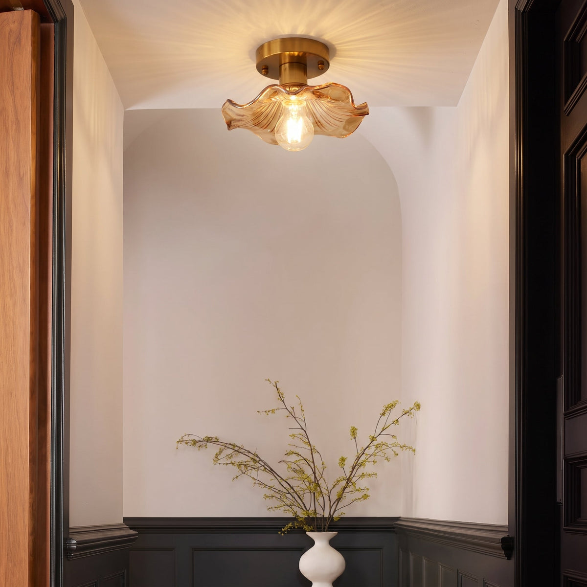 Hibiscus Ceiling Light – Elegant Floral Glass Lighting