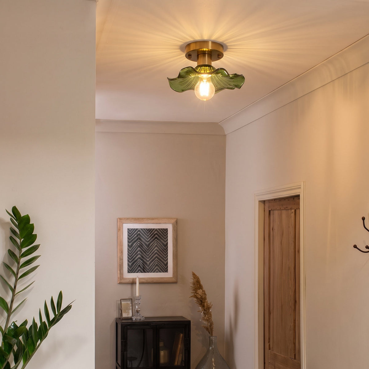 Hibiscus Ceiling Light – Elegant Floral Glass Lighting