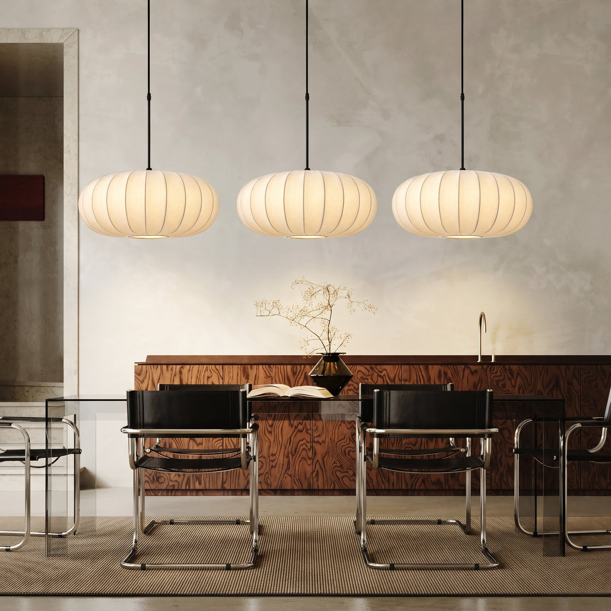 Verona Silk Pendant Light – Elegant Modern Hanging Lighting