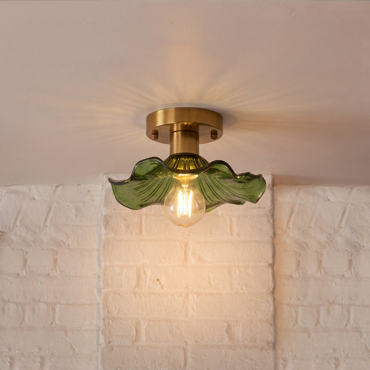 Hibiscus Ceiling Light – Elegant Floral Glass Lighting