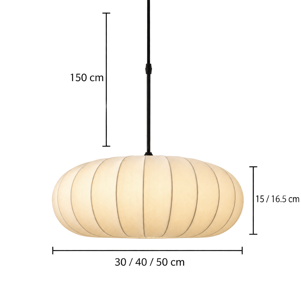 Verona Silk Pendant Light – Elegant Modern Hanging Lighting