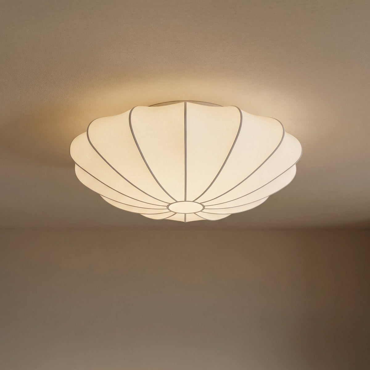 Silk Fiber Ceiling Light – Modern Sculptural Flush Mount Lighting