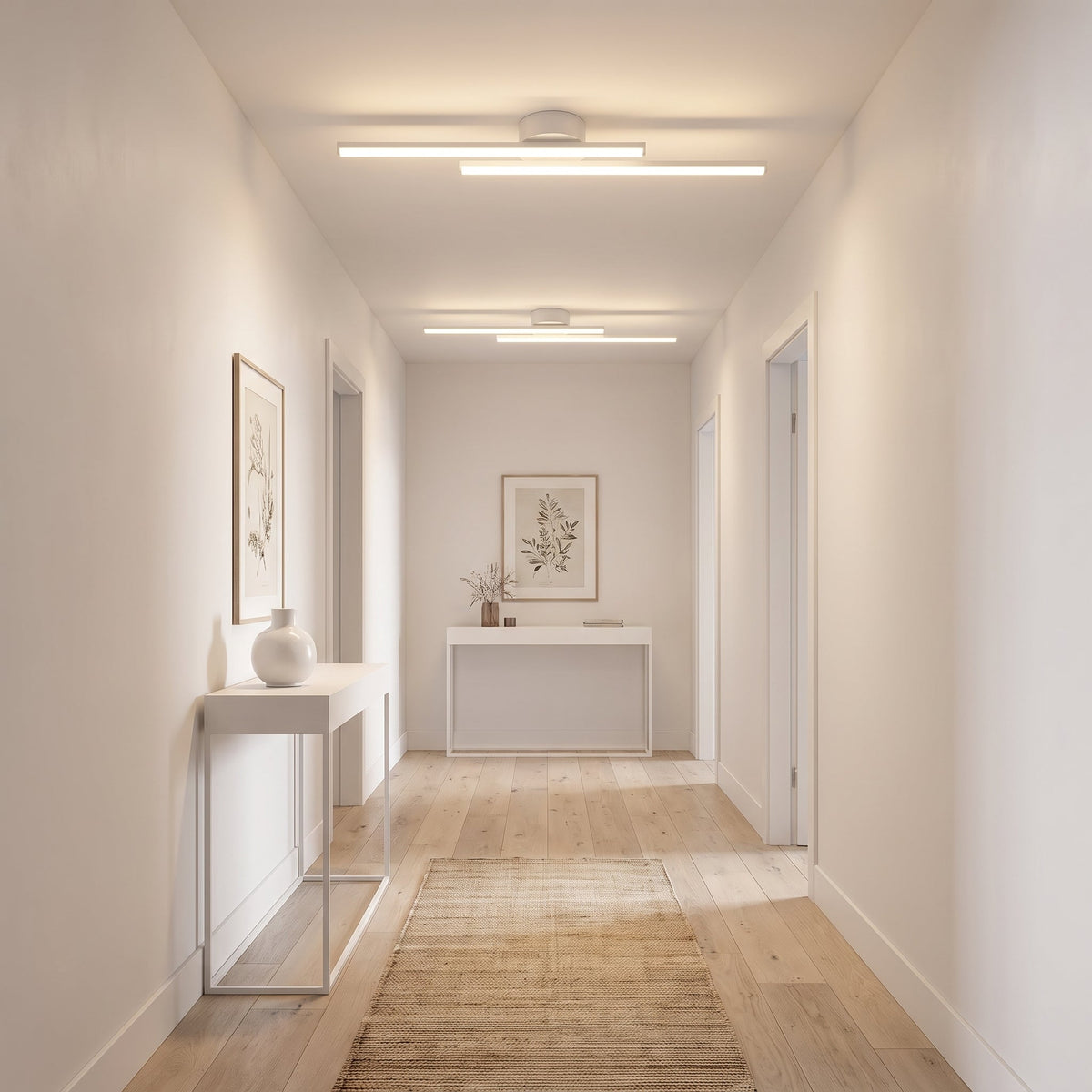 Double Linear LED Ceiling Light – Minimalist Bar Lighting