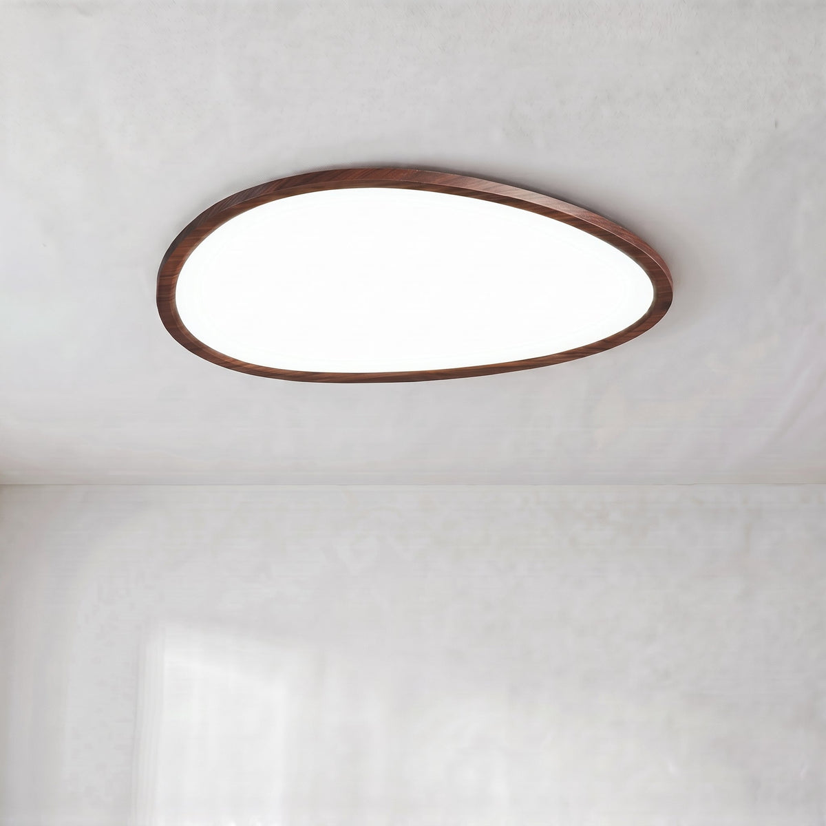 Ultra Thin Dark Wooden Ceiling Light – Modern Scandinavian LED Lighting