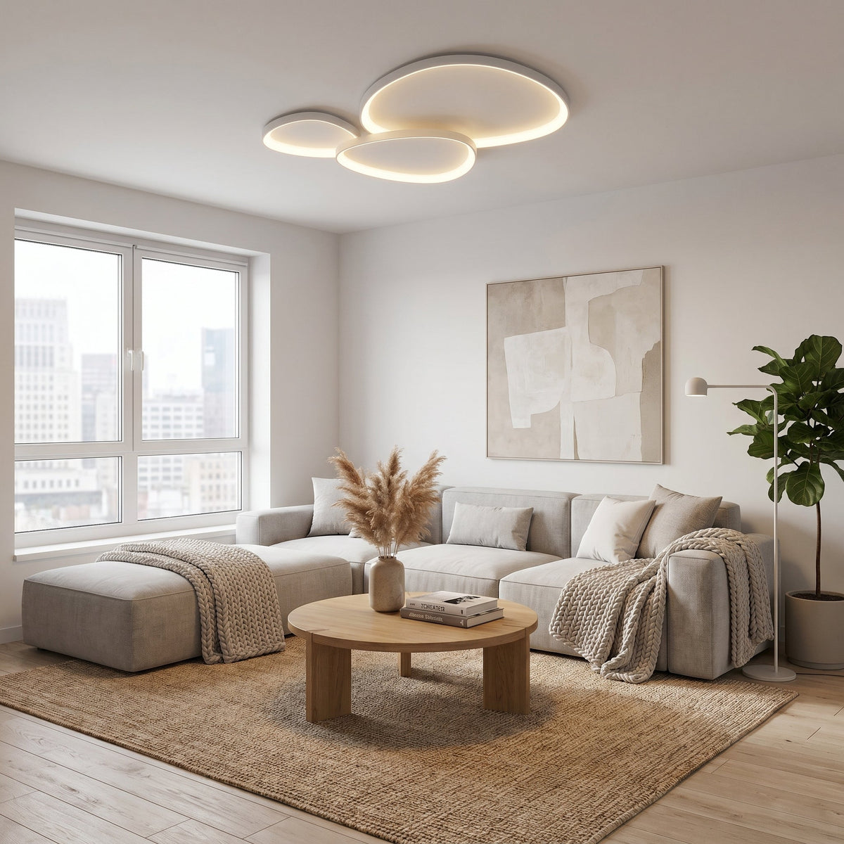 Modern Circular LED Ceiling Light – Contemporary Geometric Lighting
