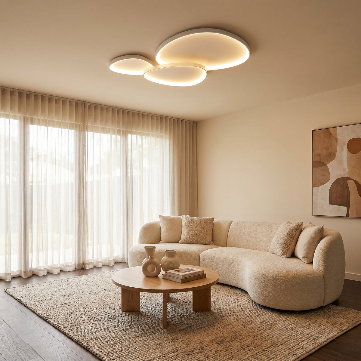 Modern Circular LED Ceiling Light – Contemporary Geometric Lighting