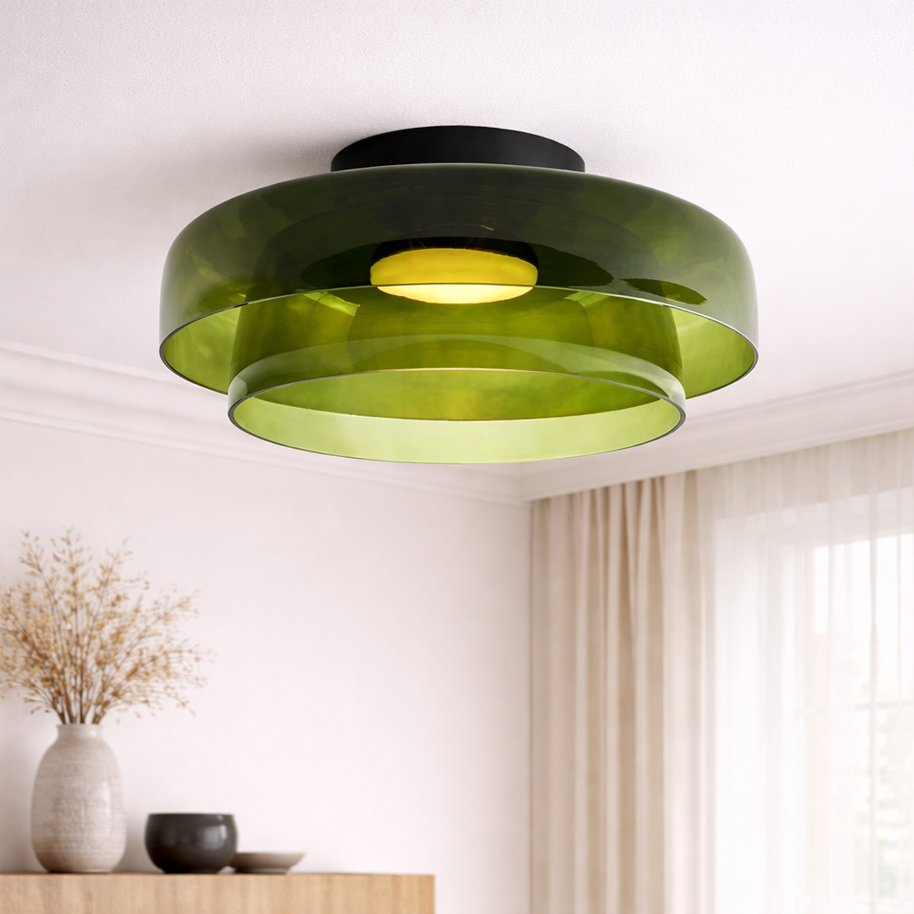 Modern Layered Glass Ceiling Light – Contemporary LED Lighting