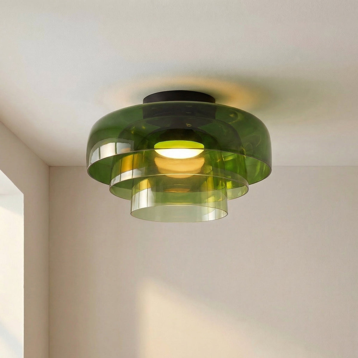 Modern Layered Glass Ceiling Light – Contemporary LED Lighting
