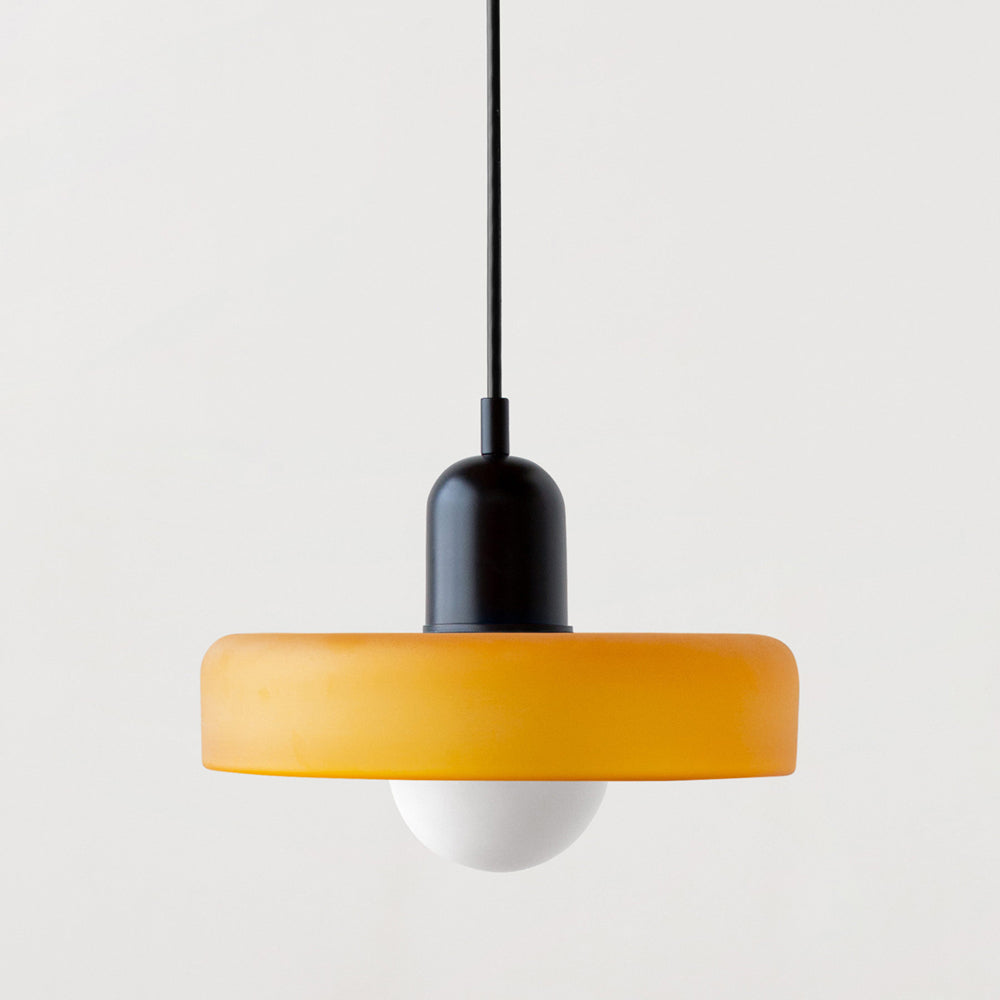Bauhaus Colored Glass Pendant Light – Retro Modern Hanging Lighting