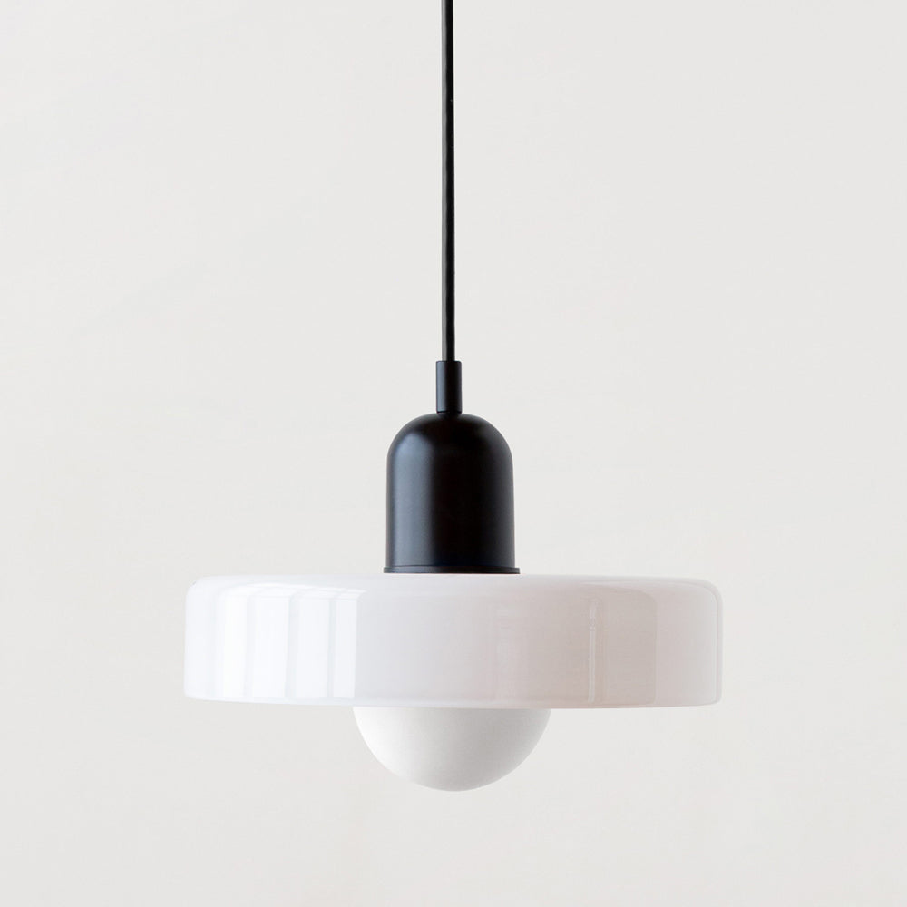 Bauhaus Colored Glass Pendant Light – Retro Modern Hanging Lighting