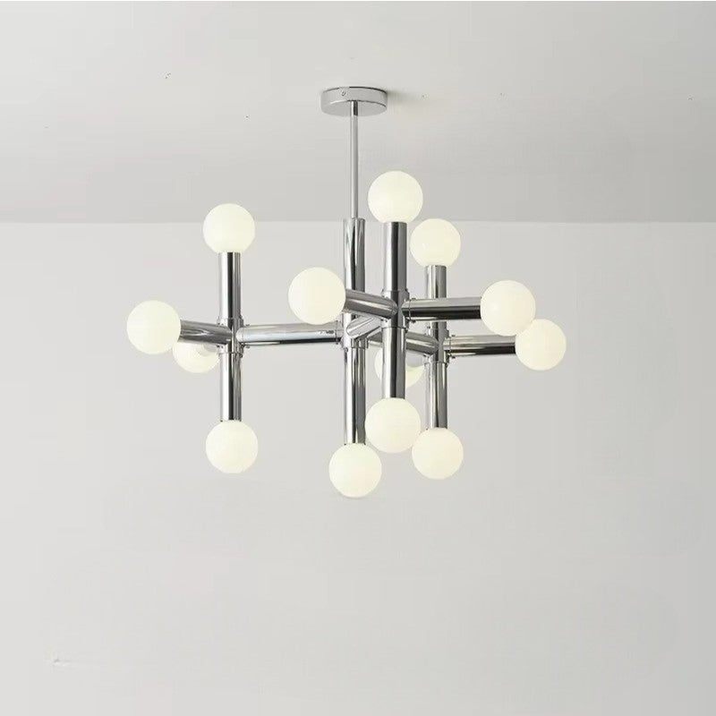 Modern Globe Chandelier – Contemporary Metal and Glass Lighting