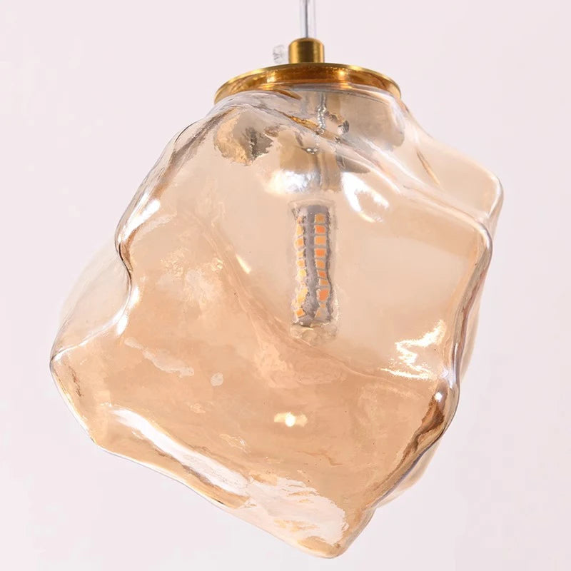 Nordic Villa Staircase Chandelier – Modern Glass Pendant Lighting