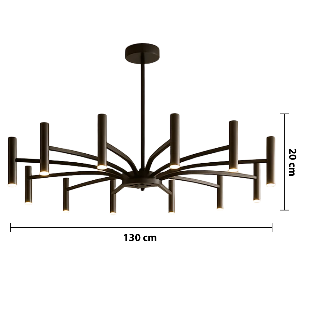 12-Head Contemporary Chandelier – Modern LED Ceiling Lighting