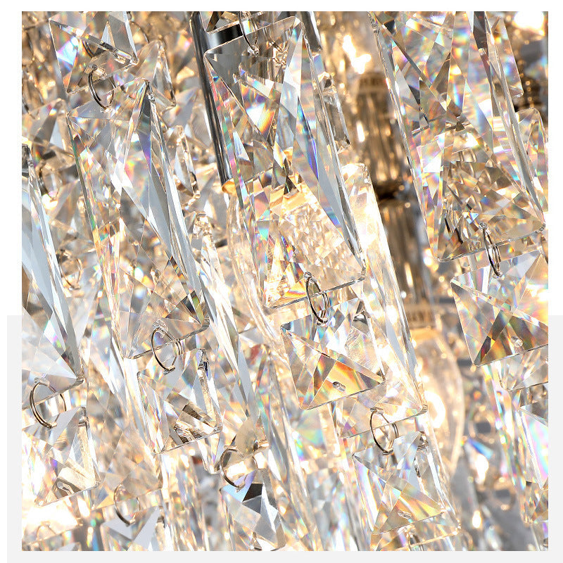 Crystal Ceiling Chandelier – Elegant Modern Flush Mount Lighting