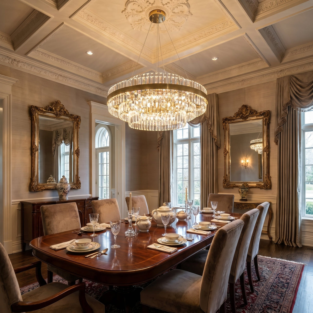 Luxury Crystal Chandelier – Elegant Modern Tiered Lighting