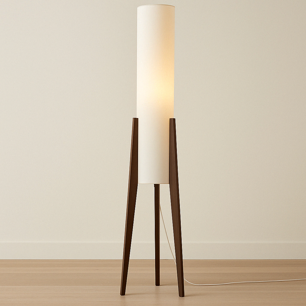 Solid Walnut Floor Lamp – Modern Wooden Floor Lighting