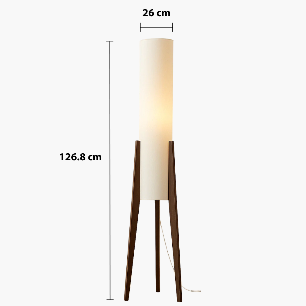 Solid Walnut Floor Lamp – Modern Wooden Floor Lighting