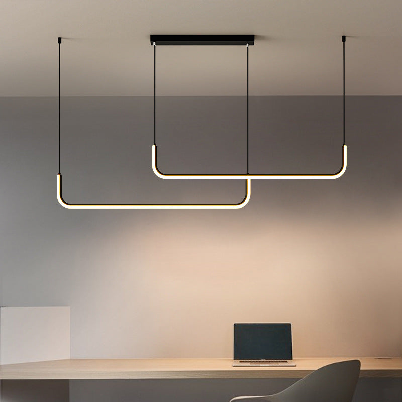 Modern Linear Bar Pendant Light – Minimalist LED Hanging Lighting