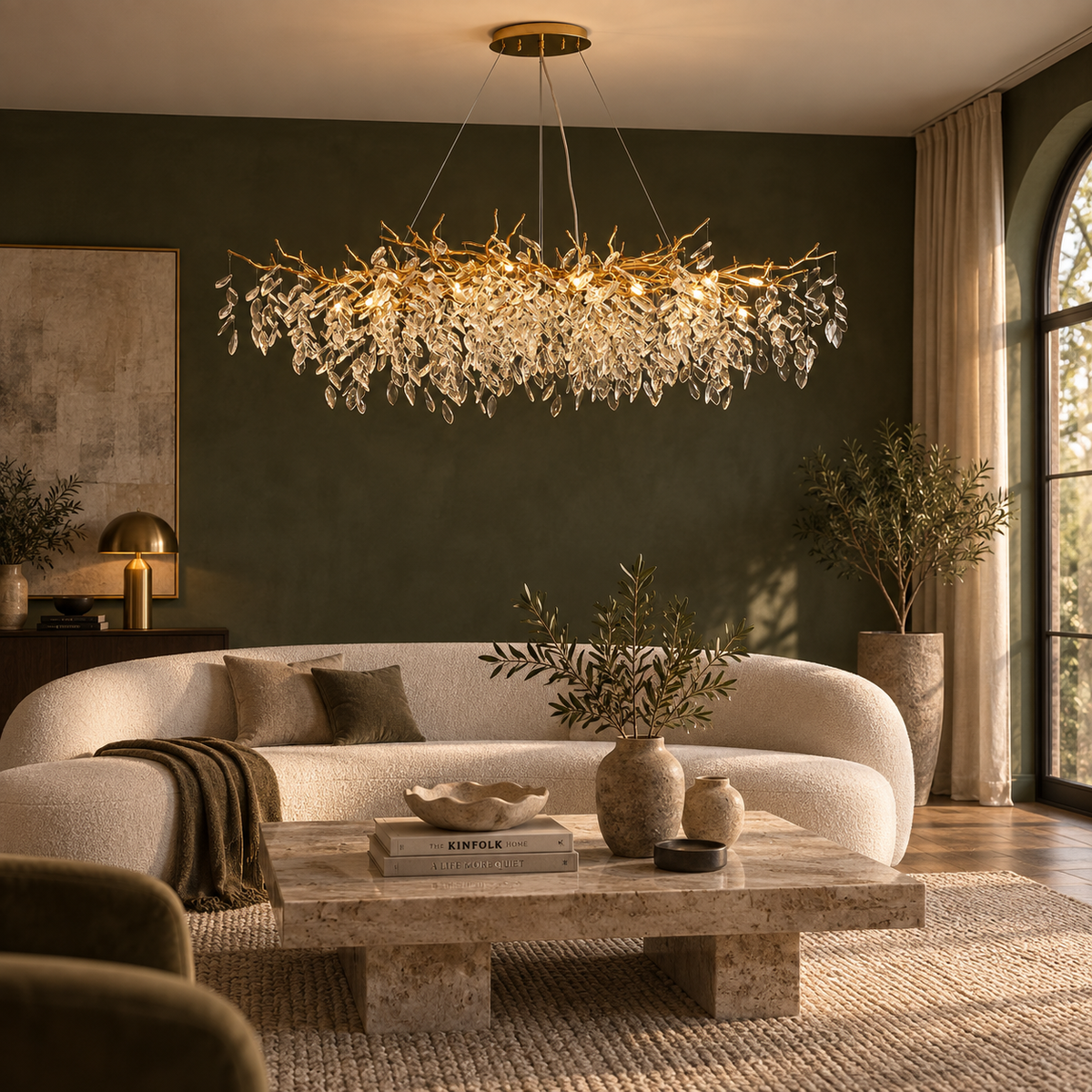 French Style Glass Chandelier – Elegant Crystal Branch Lighting