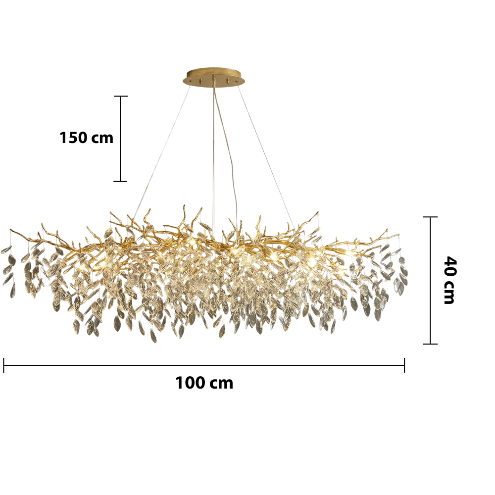 French Style Glass Chandelier – Elegant Crystal Branch Lighting