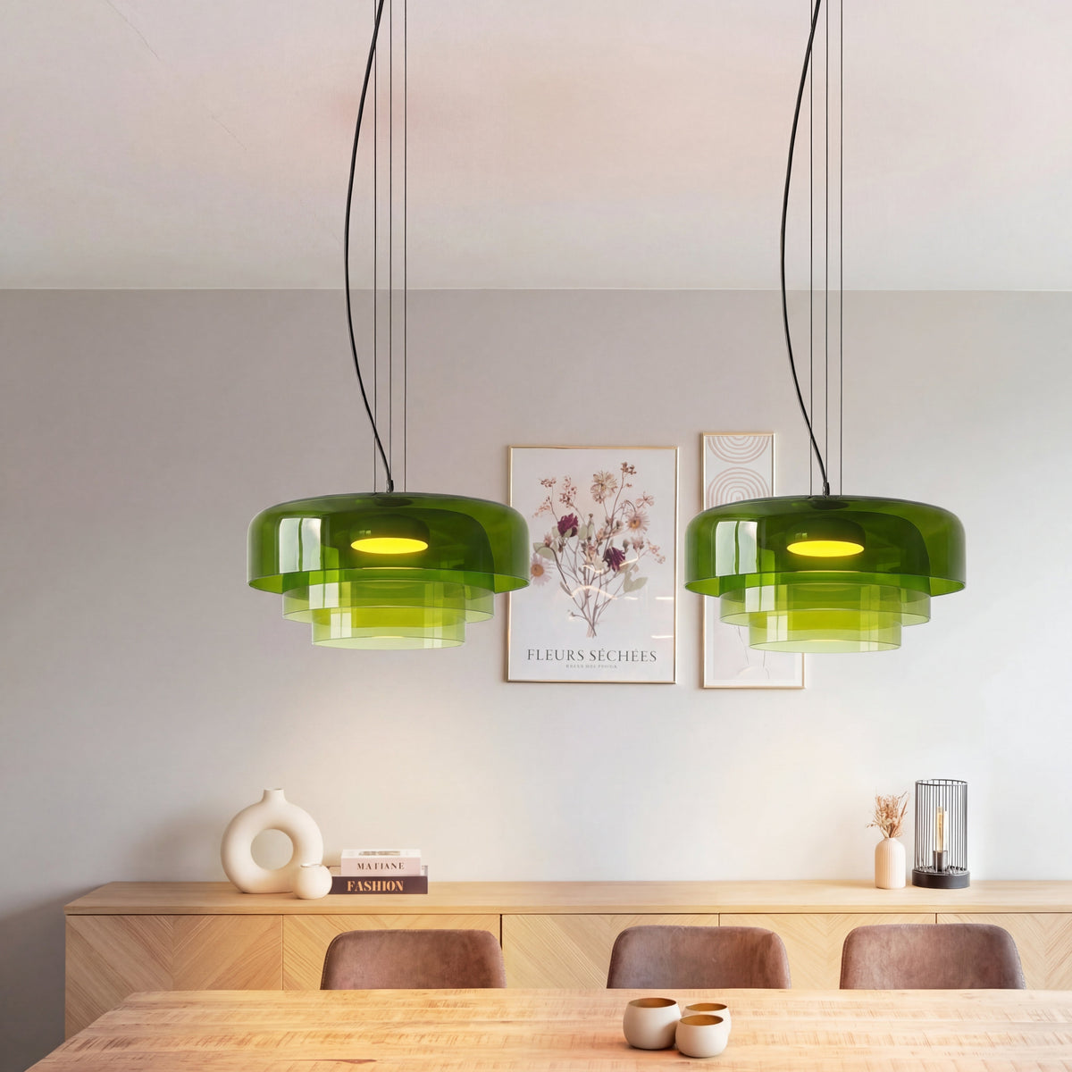 Glass Pendant Light – Modern Layered Glass Lighting