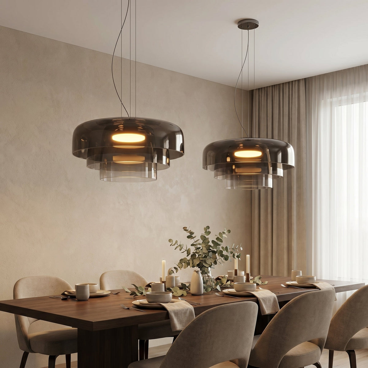 Glass Pendant Light – Modern Layered Glass Lighting