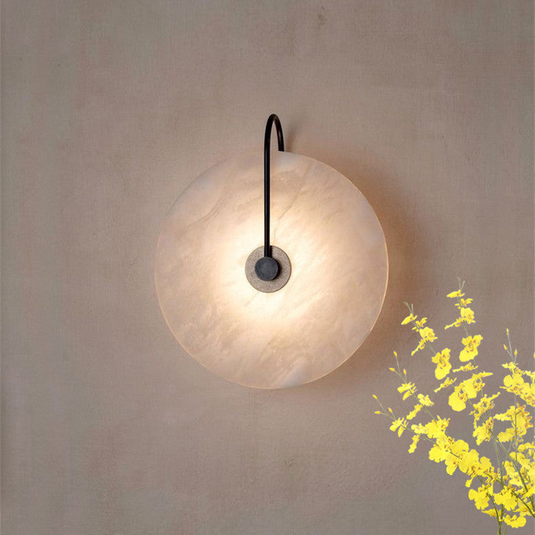 Alab Marble LED Wall Lamp – Elegant Alabaster Wall Lighting