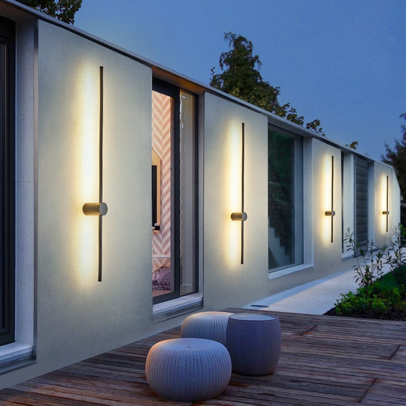 Modern Linear Outdoor Wall Light – Waterproof LED Lighting