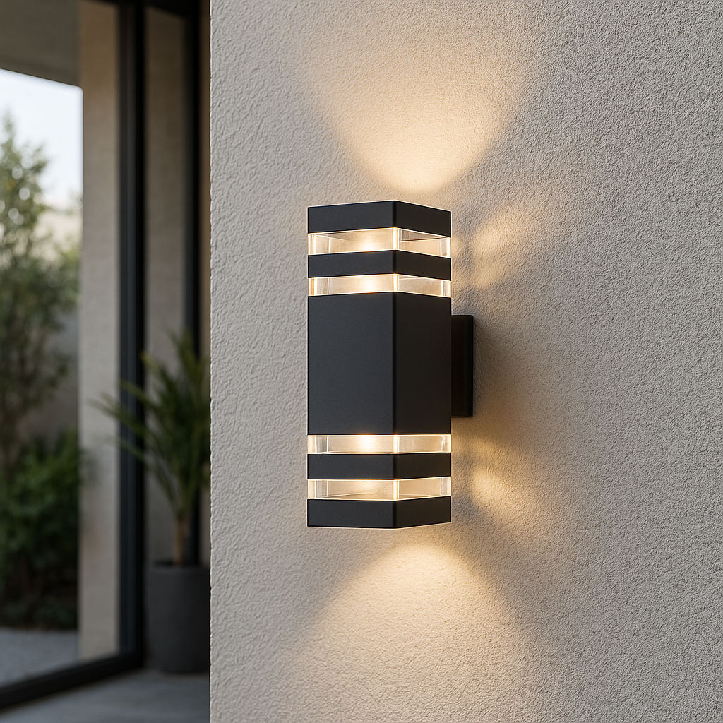 2-Way Outdoor Wall Light – Modern Up and Down LED Lighting