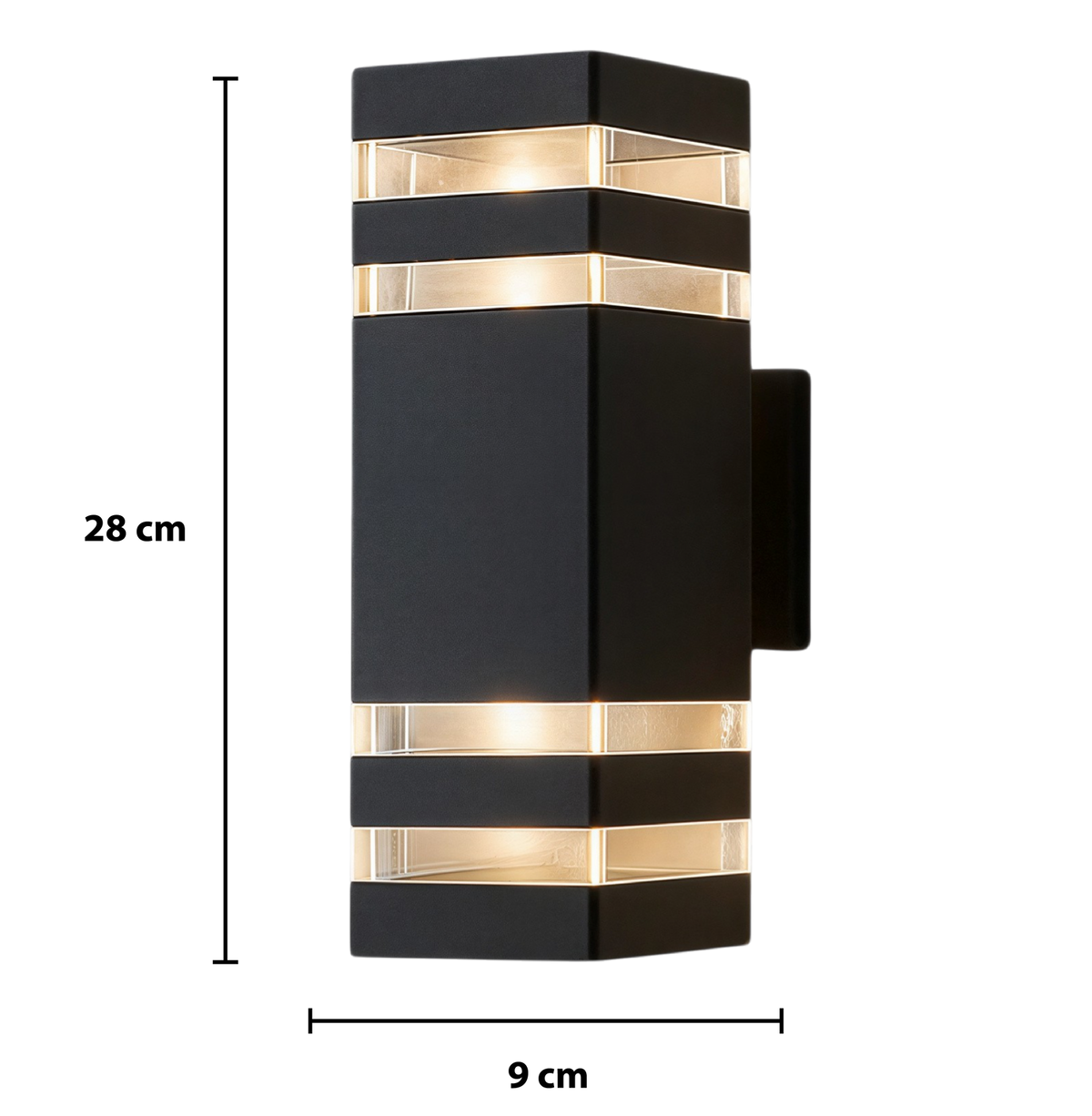 2-Way Outdoor Wall Light – Modern Up and Down LED Lighting