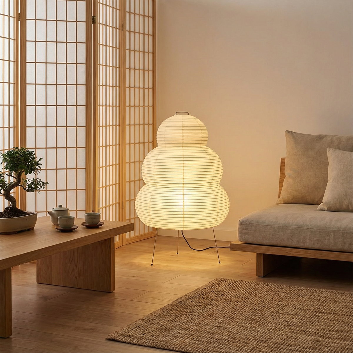 Rice Paper Table Lamp – Japanese Inspired Ambient Lighting
