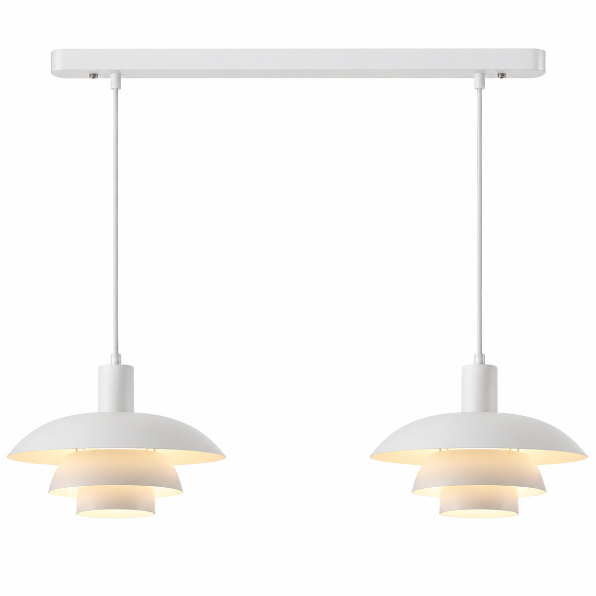 Scandinavian Minimalist Layered Metal LED Pendant Light
