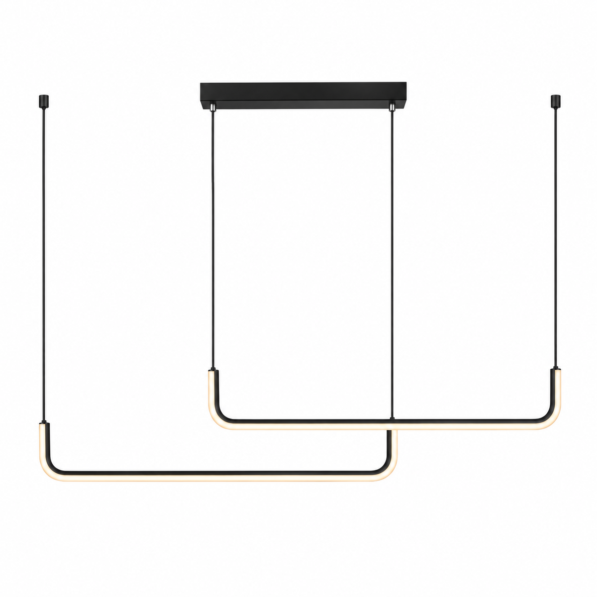 Double U-Shaped LED Pendant Light – Geometric Linear Lighting