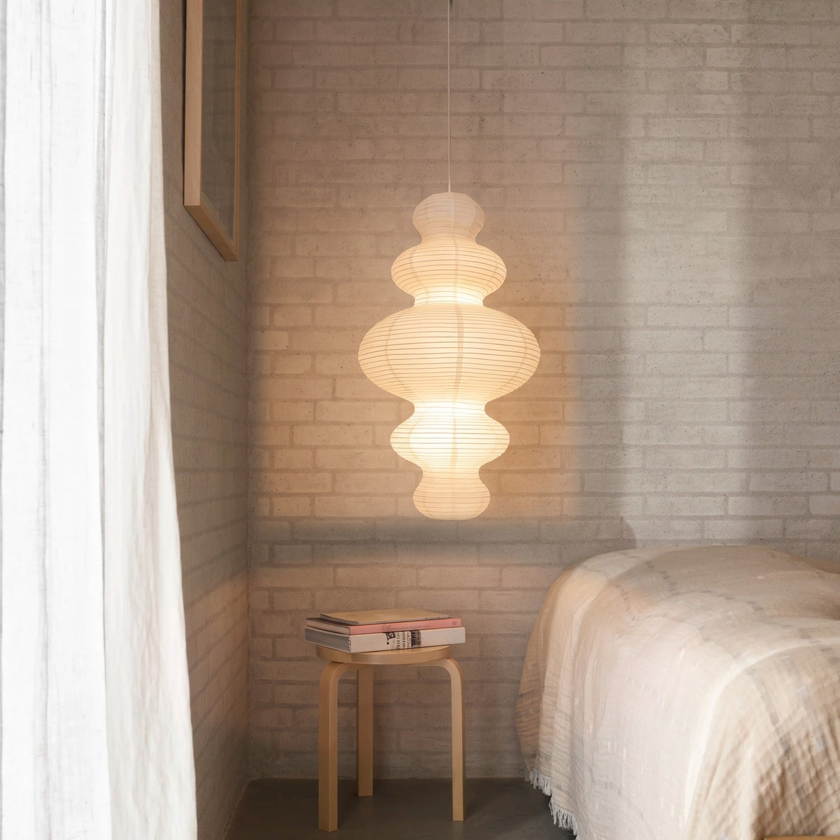 Multilayer Rice Paper Pendant Light – Japanese-Inspired Hanging Lighting