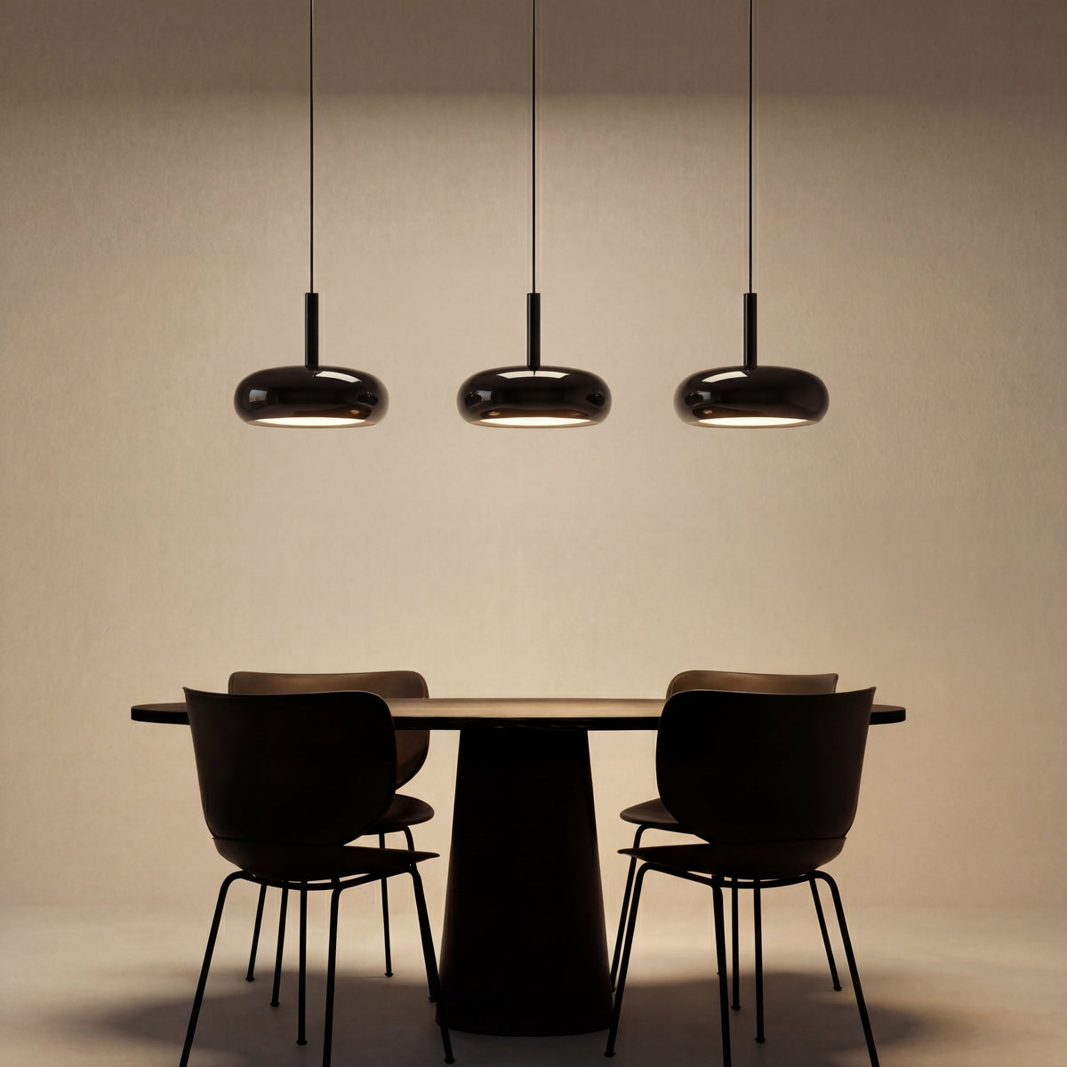 3-Head Glass Pendant Light – Modern Kitchen and Dining Lighting