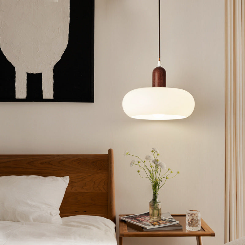 Nordic Cream Pendant Light – Modern Scandinavian Glass Lighting
