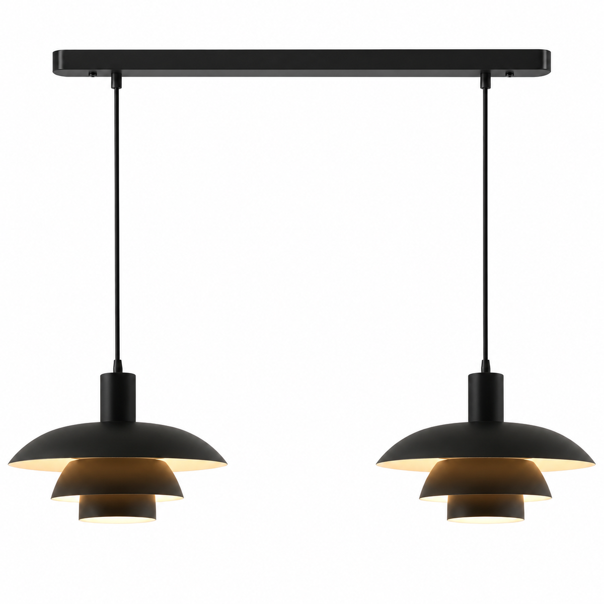 Scandinavian Minimalist Layered Metal LED Pendant Light
