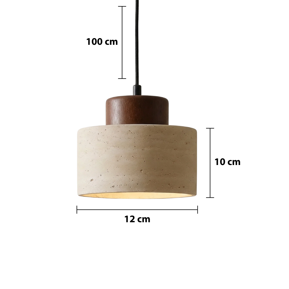 Travertine Stone Pendant Light – Modern Natural Stone Lighting