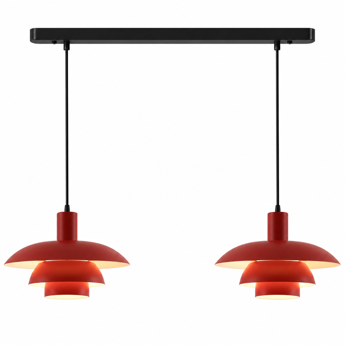 Scandinavian Minimalist Layered Metal LED Pendant Light