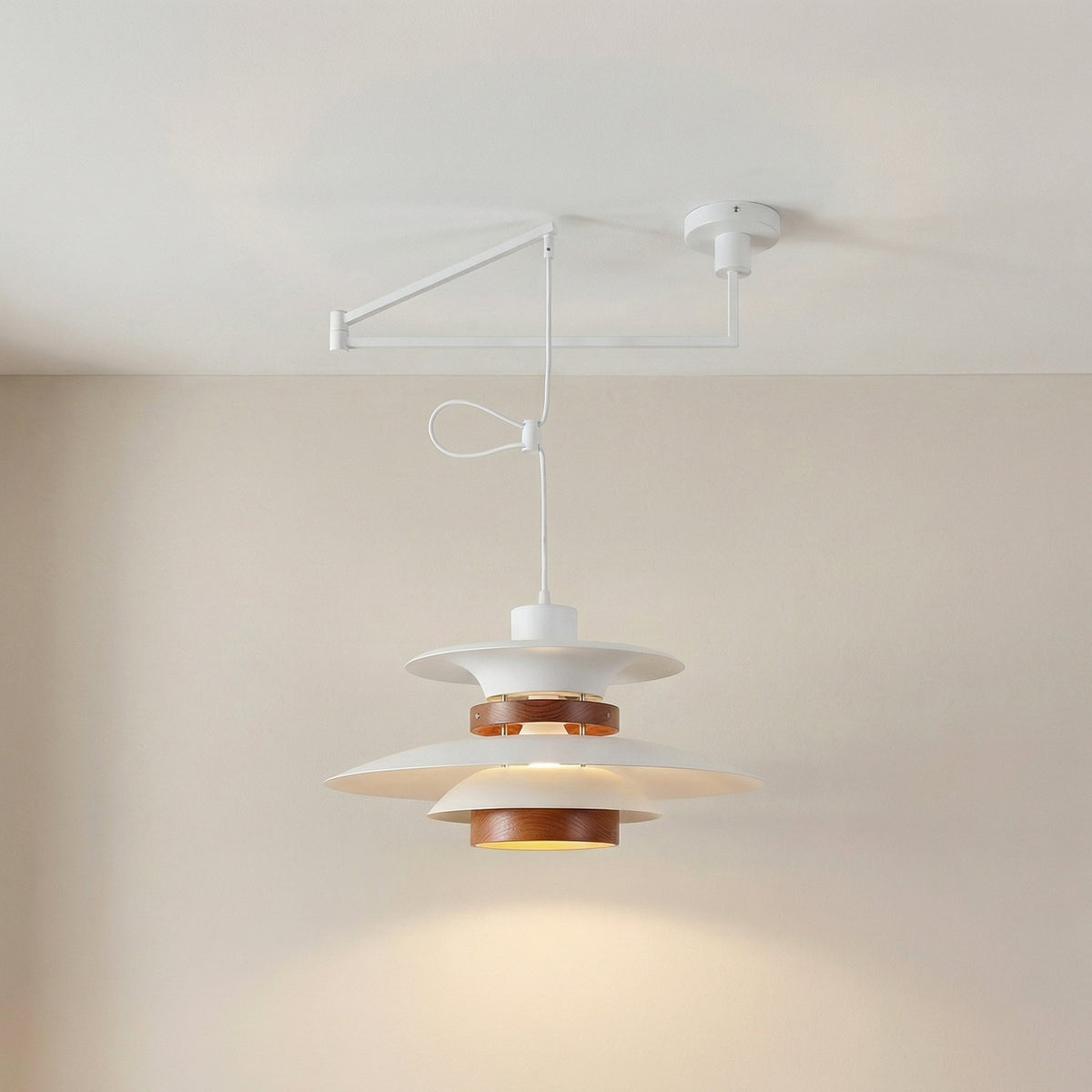 Merado Swing Arm Pendant Light – Modern Layered Scandinavian Lighting