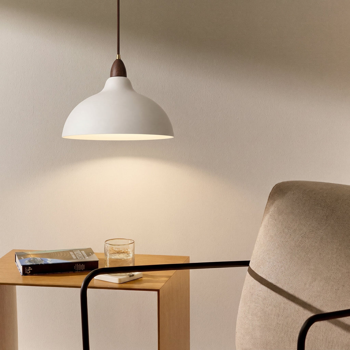 Scandinavian Wood and Metal Pendant Light – Modern Minimalist Lighting